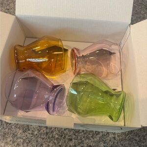 Set of Four Colorful Stemless Glasses
